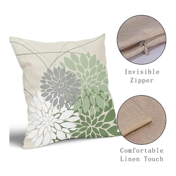 Juego de 2 fundas de almohada de dalia verde salvia de 18
