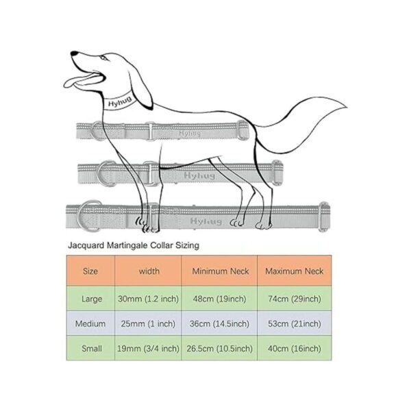 Hyhug 2021 Collar de perro Martingale con tira