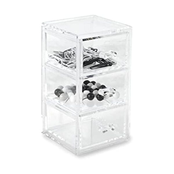 Huang Acrylic Organizador vertical transparente apilable_1