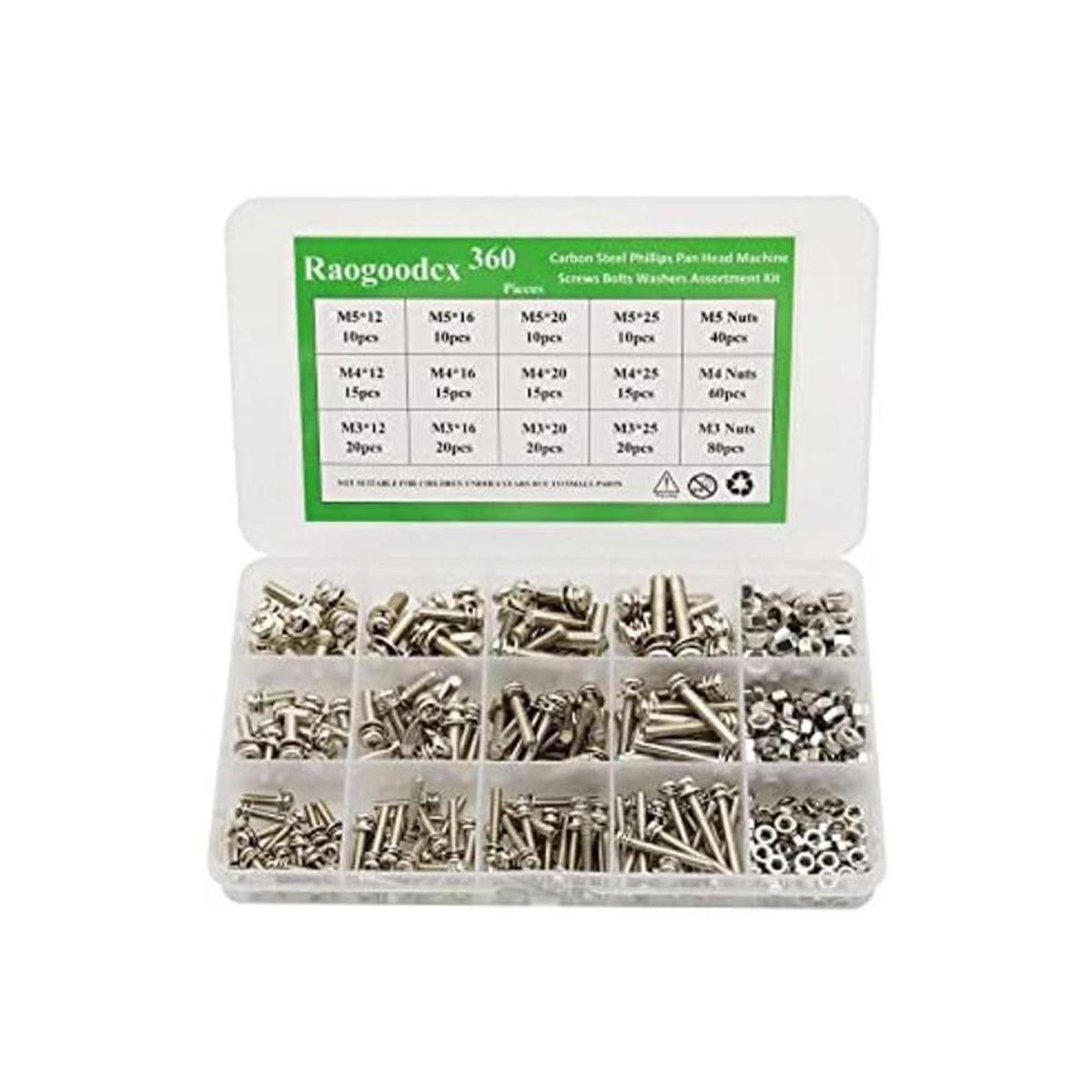 Juego surtido de tornillos de cabeza plana M3 M4 M5