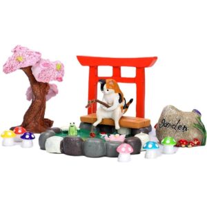 Kit de jardín de hadas de 14 piezas figuras de gato de_1