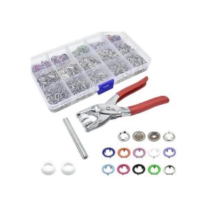 Juego de 200 broches de metal de 0.374 in 10 colores de