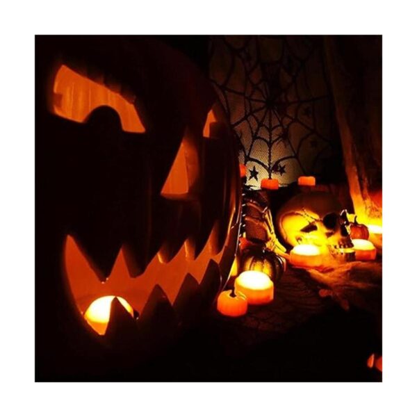Homemory Paquete de 4 luces LED brillantes de calabaza de_2