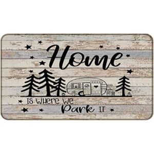Home is Where we Park Felpudo decorativo para interiores y_1