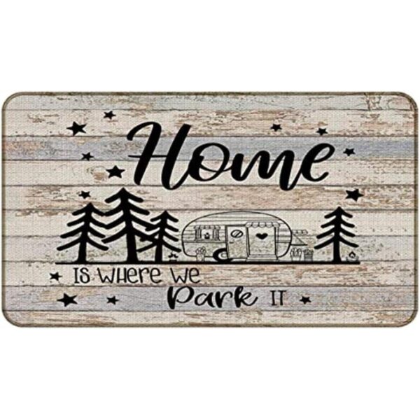 Home is Where we Park Felpudo decorativo para interiores y_1
