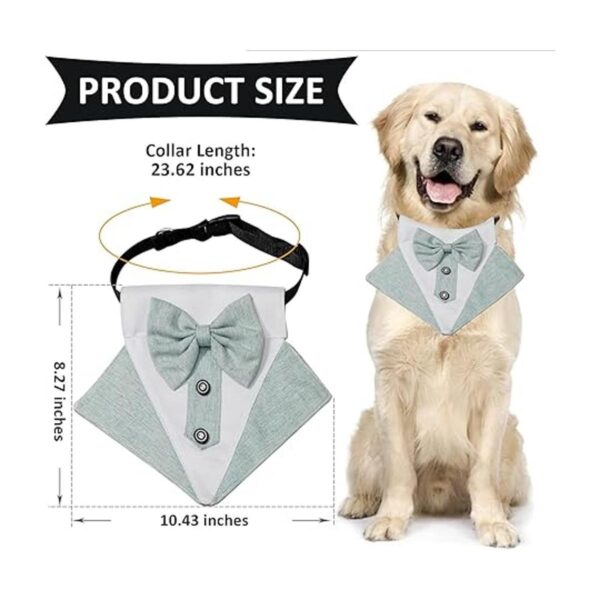 HACRAHO Bandana de esmoquin para perro 2 unidades