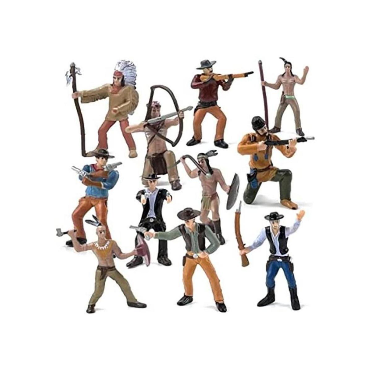ArtCreativity Juego de 12 figuras de acción de vaqueros e