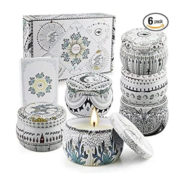 Juego de regalo de velas perfumadas cera de soja natural_1