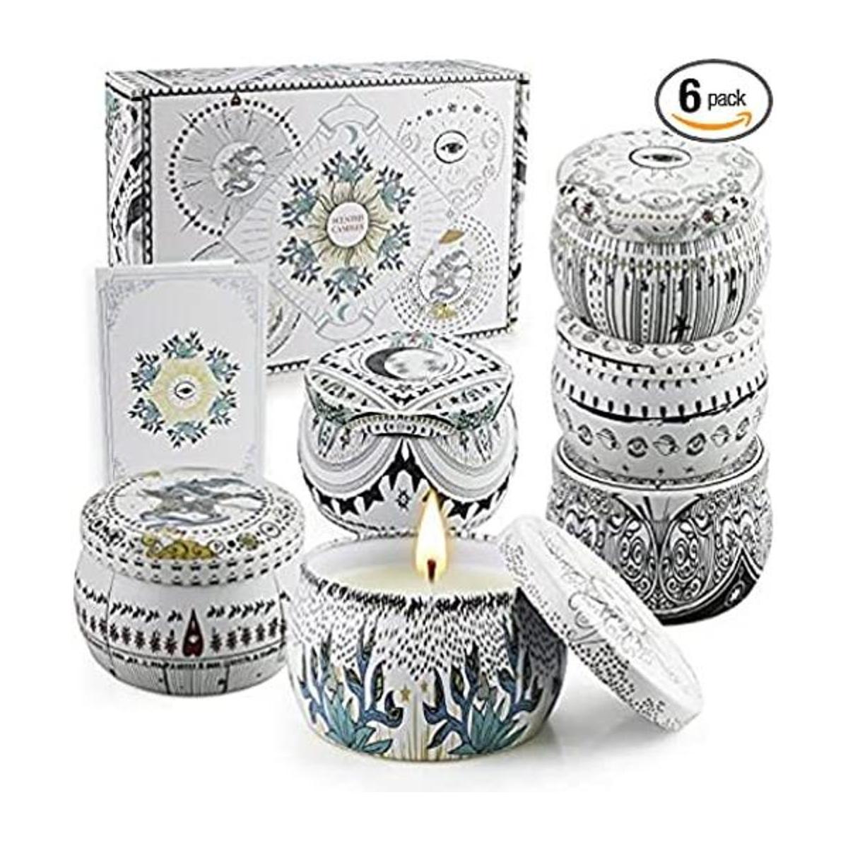Juego de regalo de velas perfumadas cera de soja natural