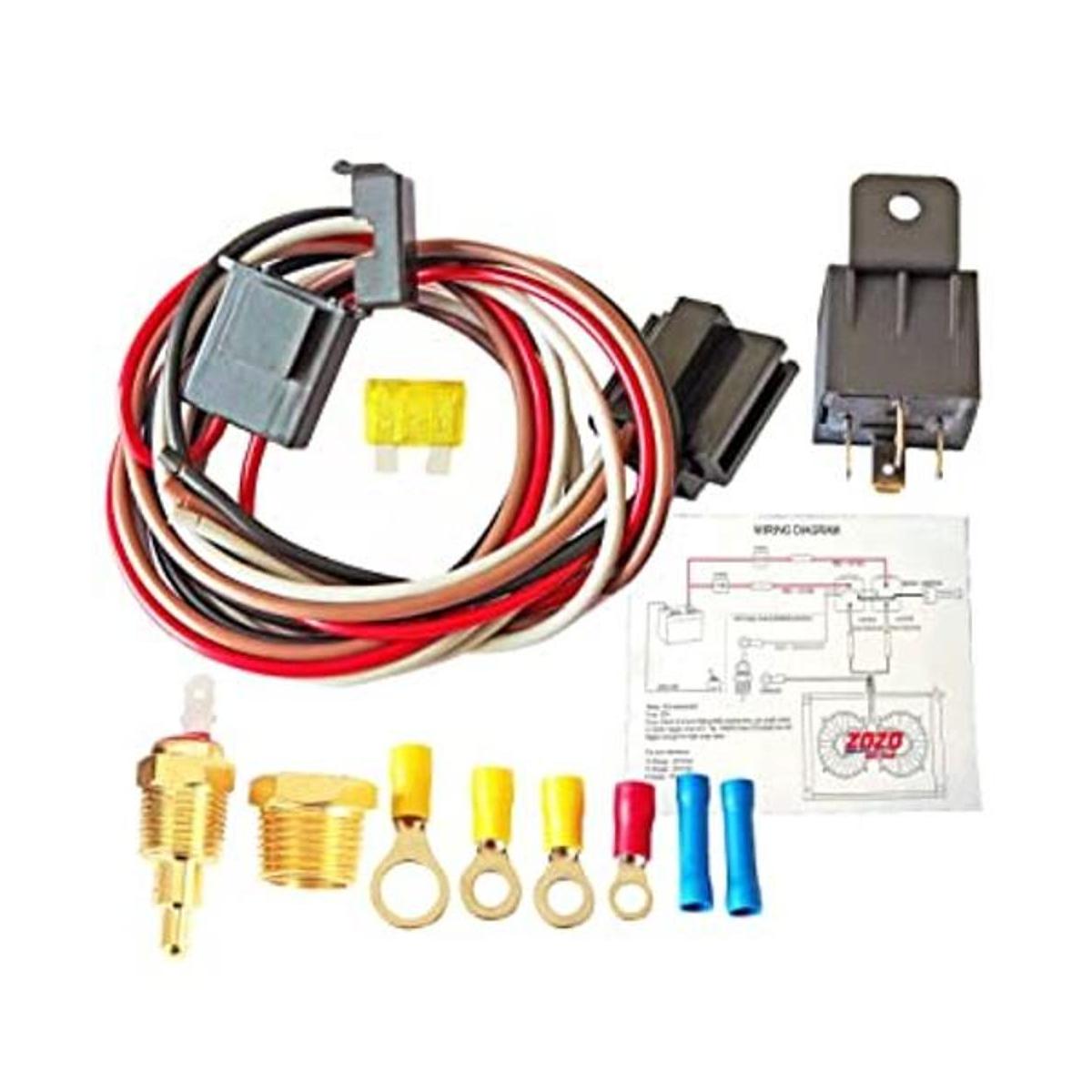 Kit de cableado de ventilador eléctrico Kit de relé de