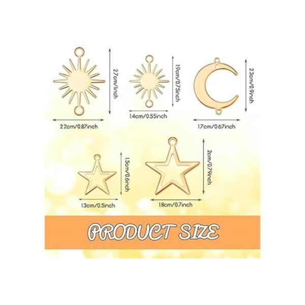 45 piezas de abalorios de estrella para hacer joyas