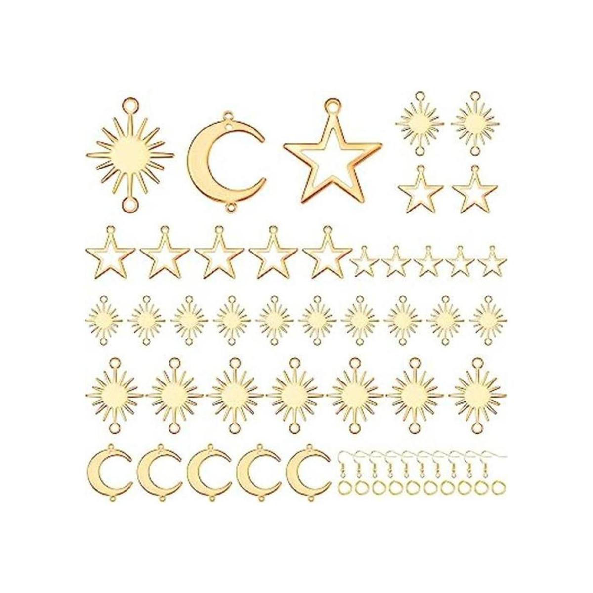 45 piezas de abalorios de estrella para hacer joyas