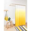 Juego de cortinas de ducha de color amarillo girasol para