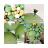 Juego de 152 globos de color verde oliva kit de arco de_3
