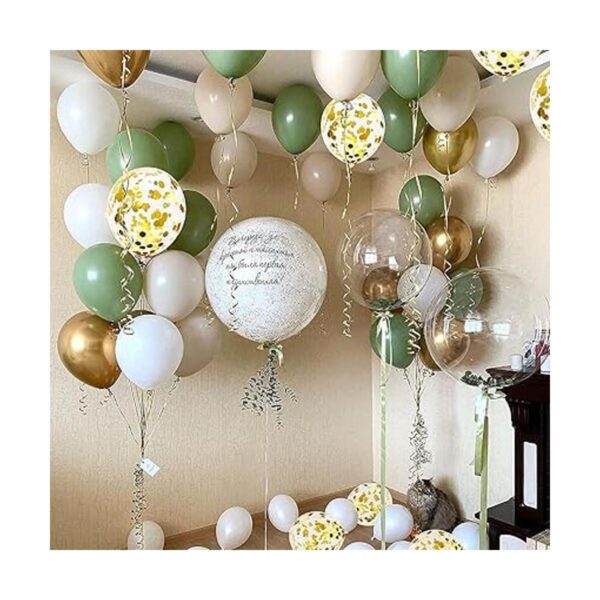 Juego de 152 globos de color verde oliva kit de arco de_4