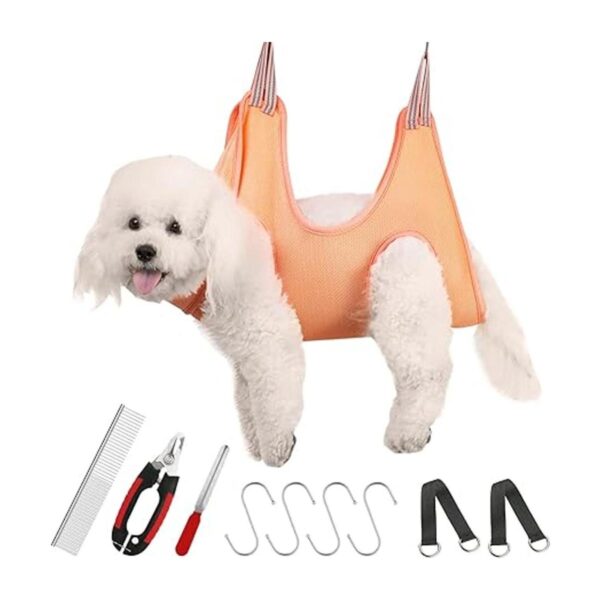 Guzekier Pet Dog Grooming Hammock Harness for Cats Dogs_1