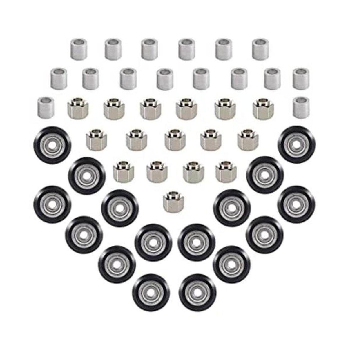 Juego de 48 poleas POM para impresora 3D con rodamiento de