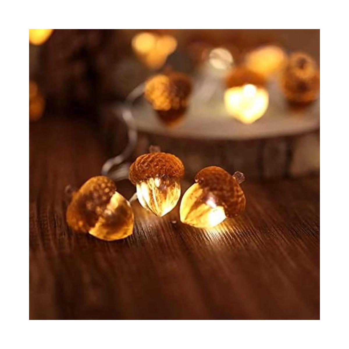 Guirnalda de luces de bellota de Acción de Gracias
