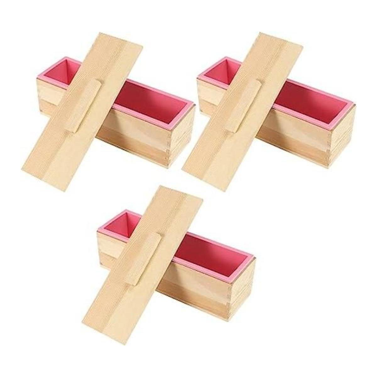 JEUIHAU Juego de 3 moldes de silicona para pan de jabón de