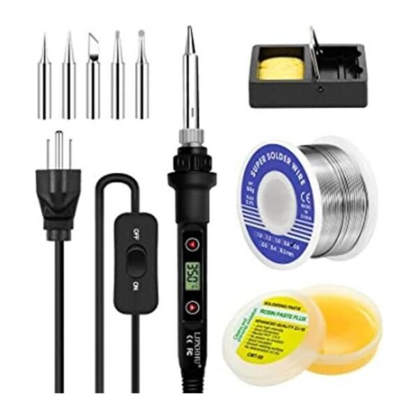 Kit de soldador electrónico 80 W LCD de temperatura_1