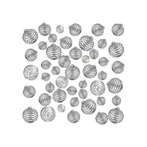 Jaulas de cuentas en espiral 60 unidades 3 tamaños