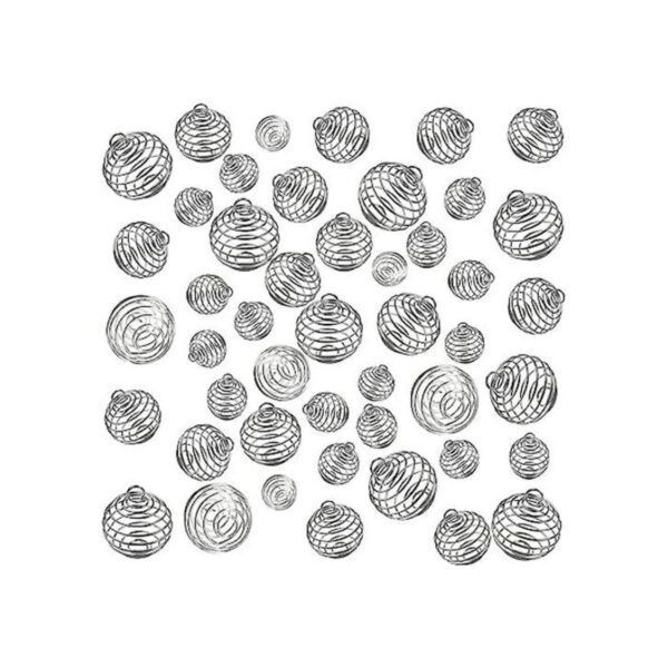Jaulas de cuentas en espiral 60 unidades 3 tamaños