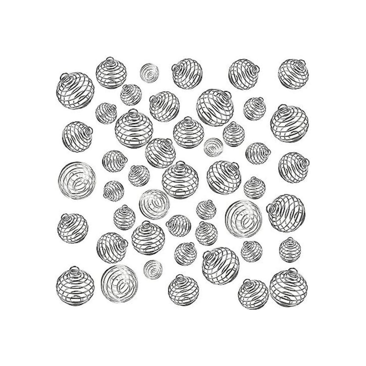 Jaulas de cuentas en espiral 60 unidades 3 tamaños