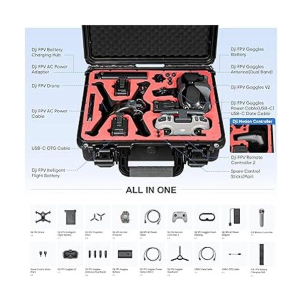 Hard Carrying Case for DJI FPV Drone GAGITERVR Waterproof_2