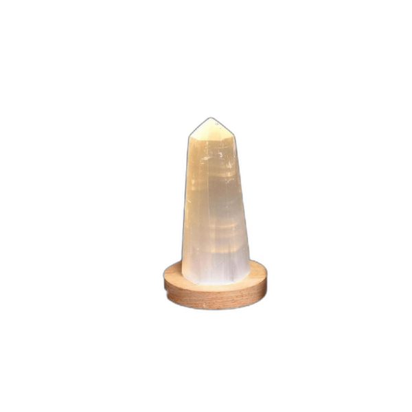 JIC Gem Lámpara de selenita USB hexagonal puntos de_1