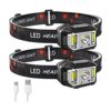 JNDFOFC Linterna frontal recargable 1200 lúmenes con_1
