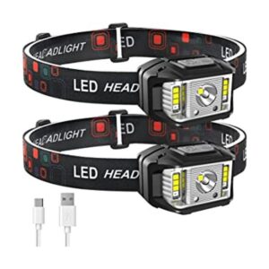 JNDFOFC Linterna frontal recargable 1200 lúmenes con_1