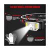 JNDFOFC Linterna frontal recargable 1200 lúmenes con_2