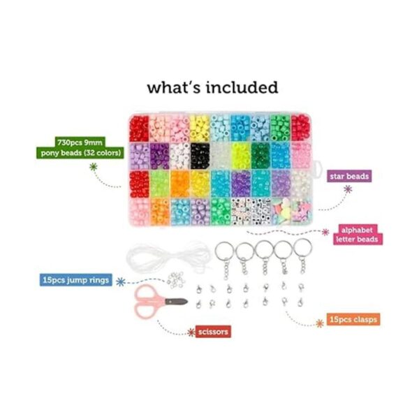 Incraftables Cuentas de poni para hacer pulseras de 0.354