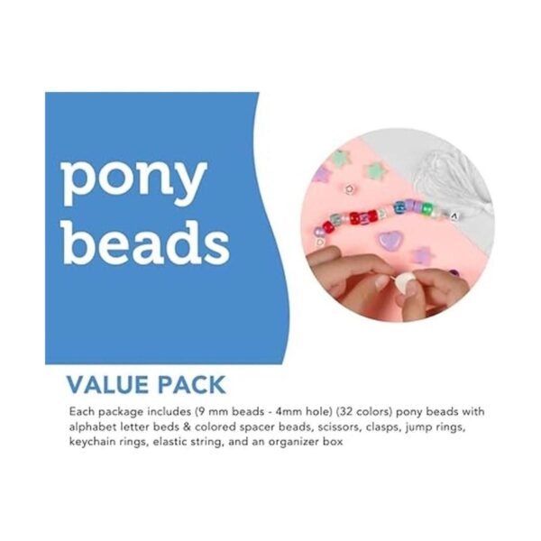 Incraftables Cuentas de poni para hacer pulseras de 0.354