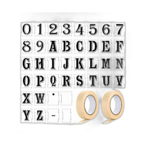 40 plantillas de pintura en aerosol con letras y números