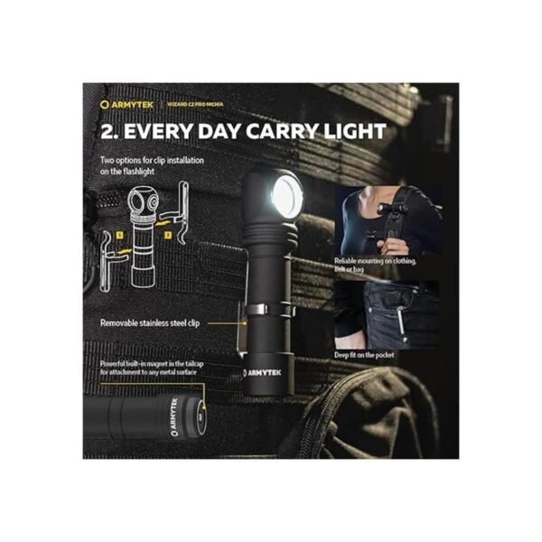 Armytek Wizard C2 Pro Nichia Faro LED cálido de 1600 lm_3