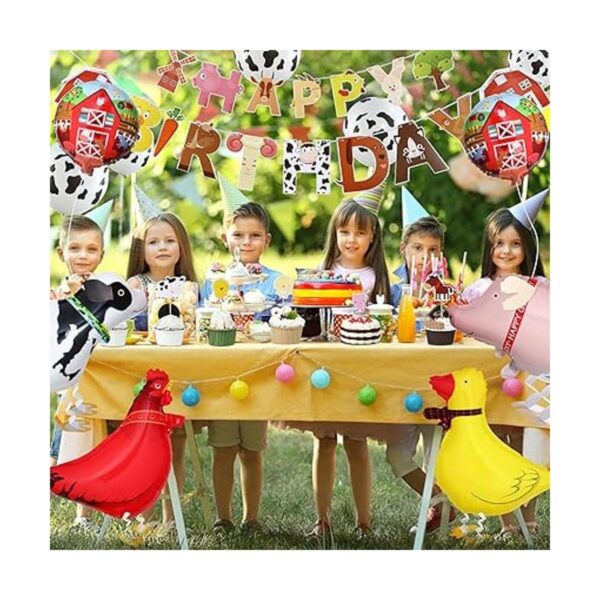 Juego de fiesta de cumpleaños de animales de granja telón_5