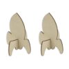 JANOU 12 Sets Rocket 3D madera de madera sin terminar