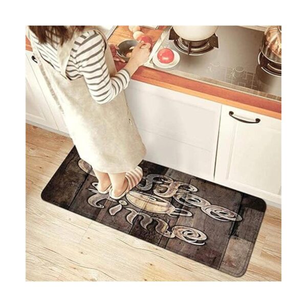 JISMUCI Alfombra de cocina diseño moderno de café con_2