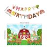 Juego de fiesta de cumpleaños de animales de granja telón_2