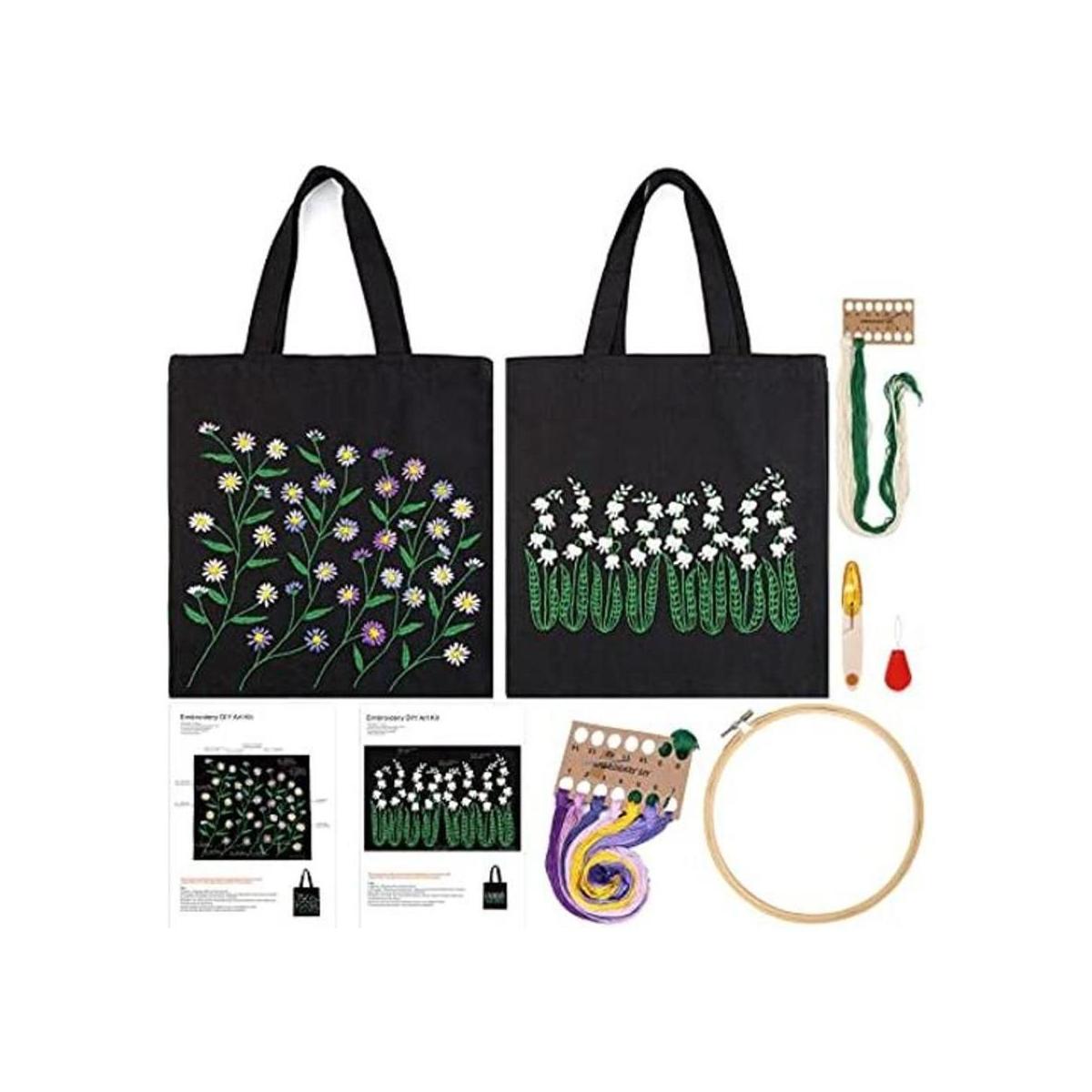 Homiton Juego de 2 bolsas de lona con patrones para