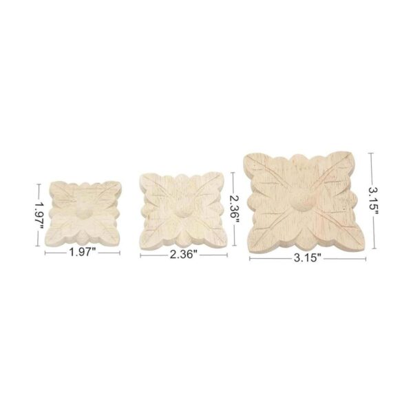Apliques decorativos de madera 4 unidades de apliques