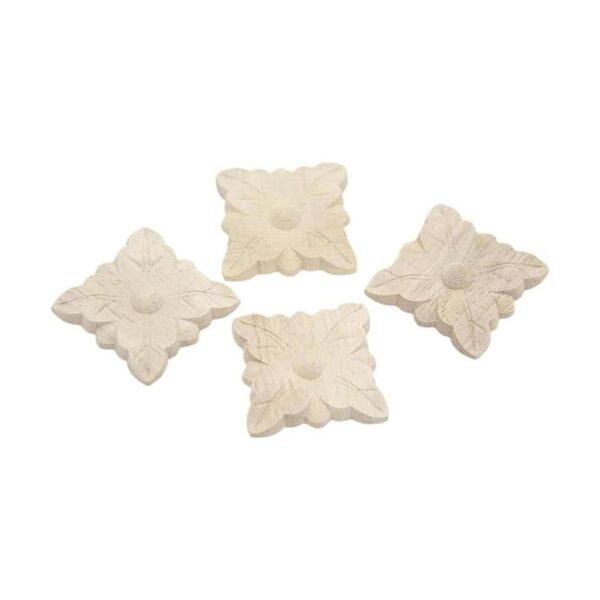 Apliques decorativos de madera 4 unidades de apliques
