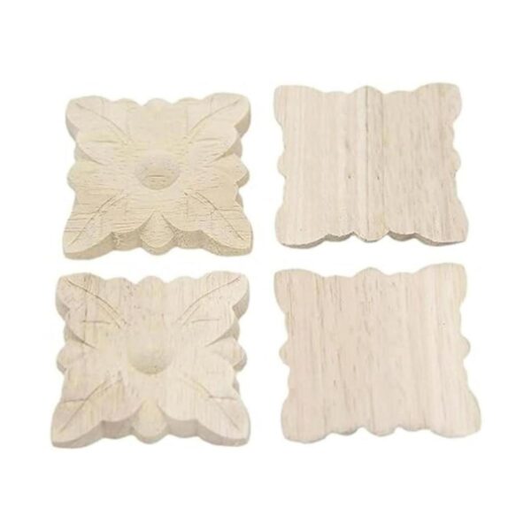 Apliques decorativos de madera 4 unidades de apliques
