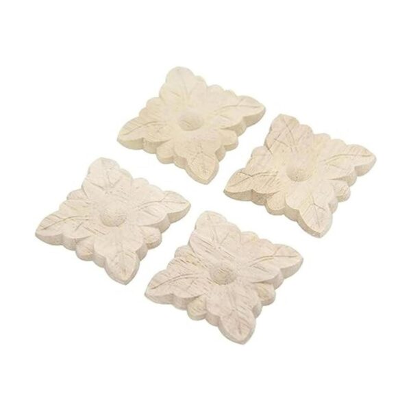 Apliques decorativos de madera 4 unidades de apliques