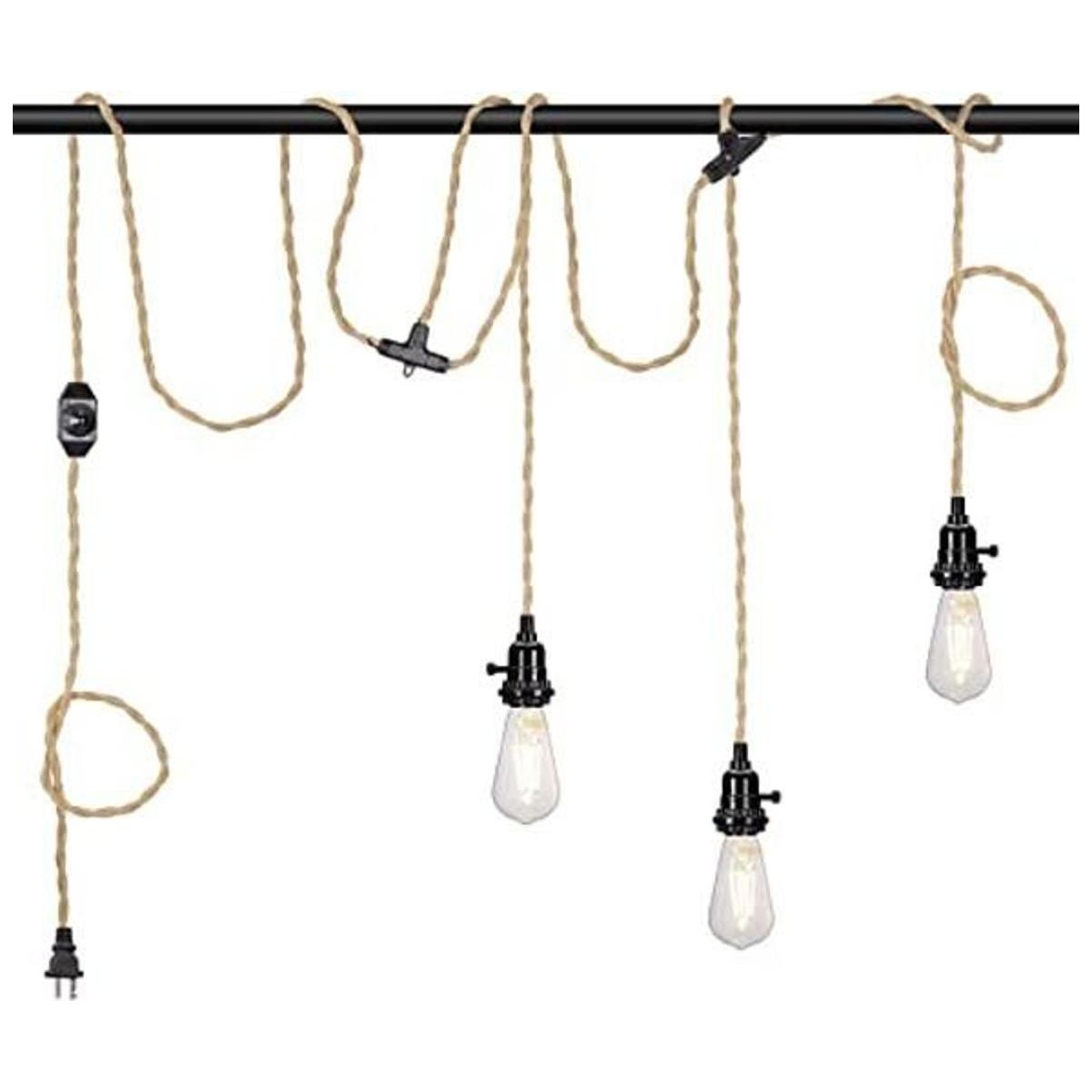 Kit de cable de luz colgante con interruptor de