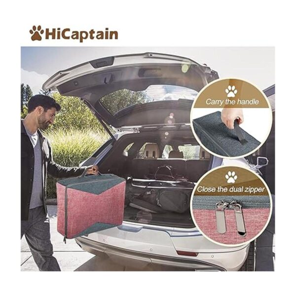 HiCaptain Caja de arena para gatos de viaje con tapa y_4