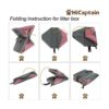 HiCaptain Caja de arena para gatos de viaje con tapa y_6
