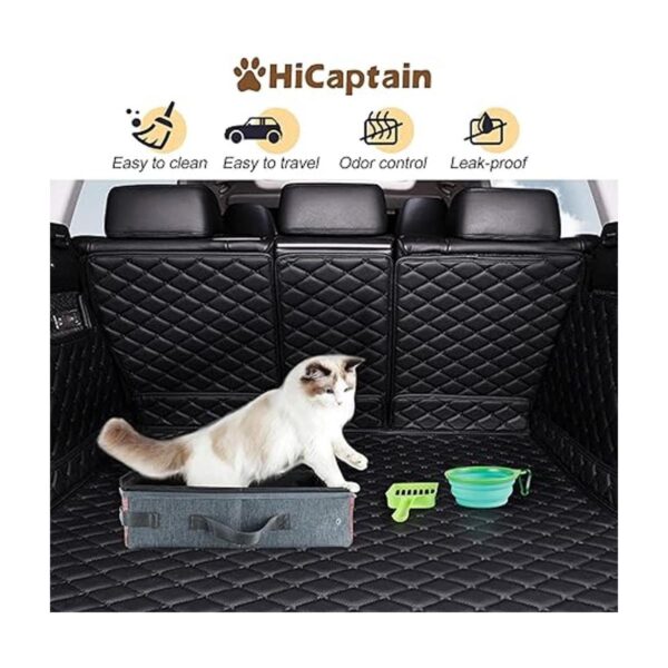 HiCaptain Caja de arena para gatos de viaje con tapa y_3