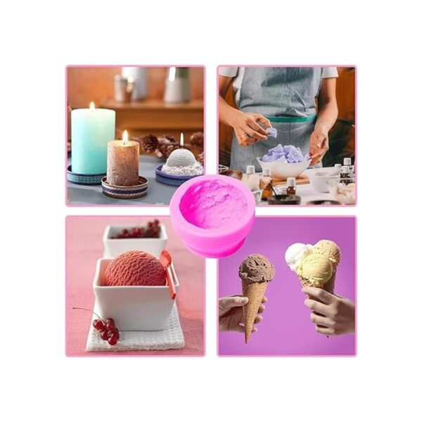4 moldes para hacer velas 3D forma de bola de helado